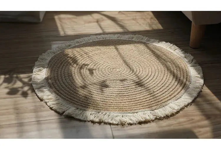 Tapete Redondo Antiderrapante Feito à mão 45 cm Amaritta