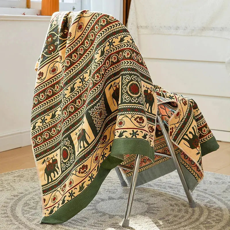 Toalha de Banho Grande em Quatro Camadas de Musselina Estampada  90x180cm