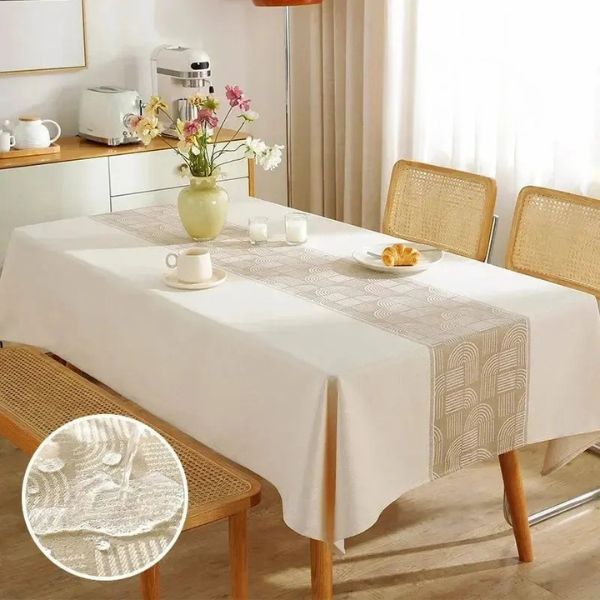 Toalha de Mesa de Linho e Algodao Espessada Amaritta
