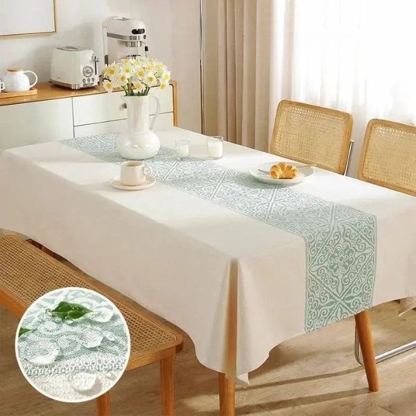 Toalha de Mesa de Linho e Algodao EspessadaAmaritta