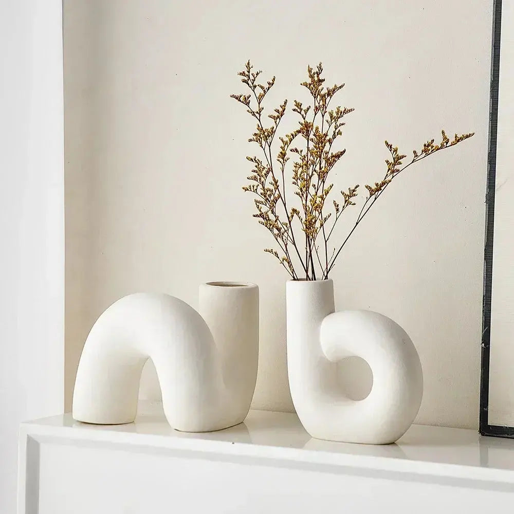 Vaso Decorativo Minimalista em Formato de Onda Casamarella
