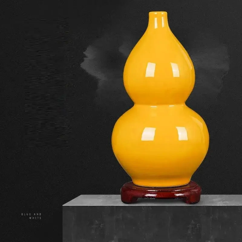 Vaso de Cerâmica Amarelo Clássico Casamarella