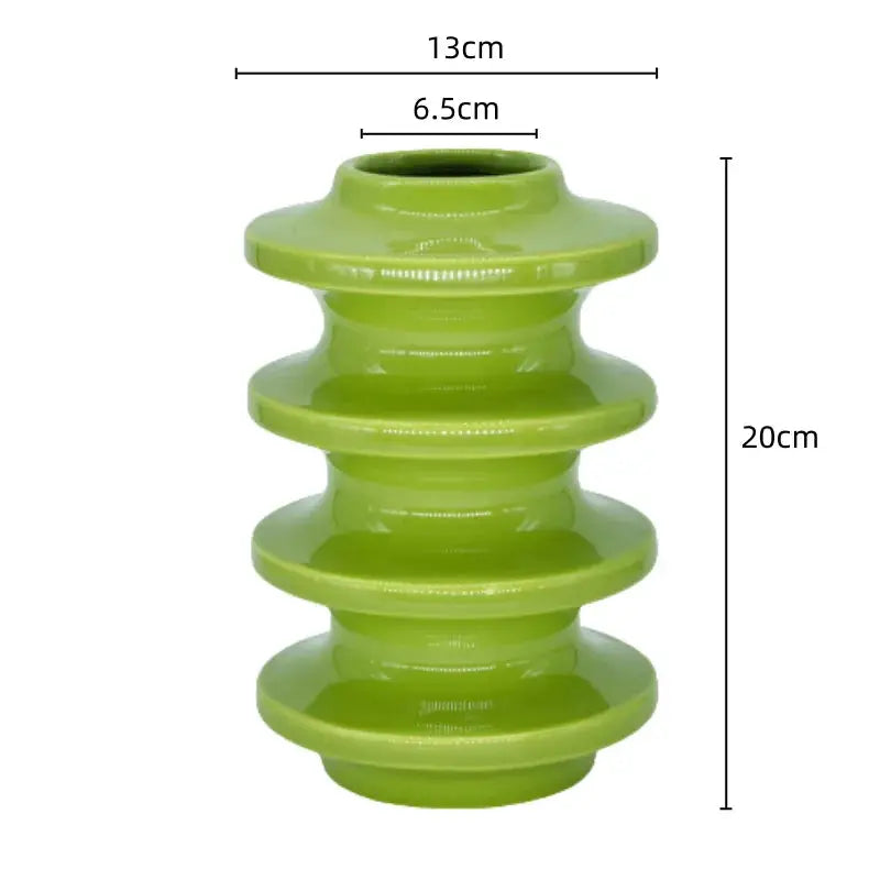 Vaso de Cerâmica com Design Espiral em Cores Vibrantes Amaritta