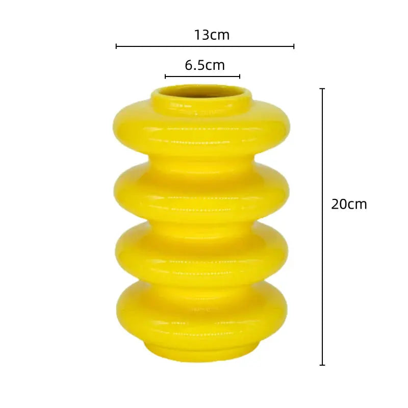 Vaso de Cerâmica com Design Espiral em Cores Vibrantes Amaritta
