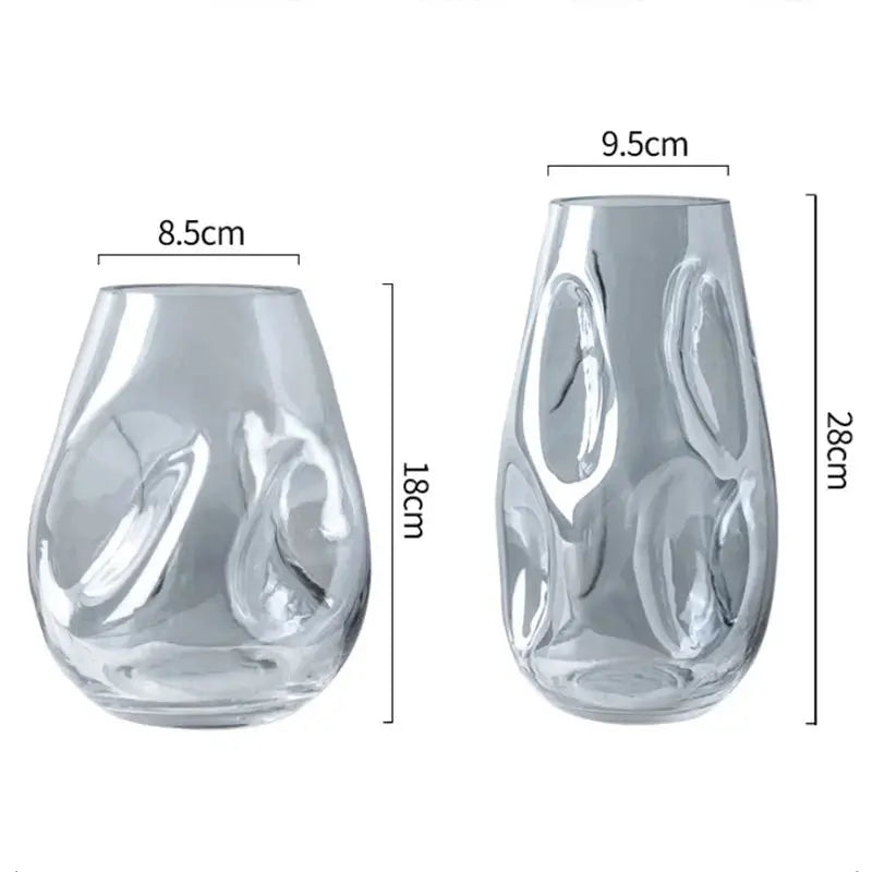 Vaso de Vidro Manchado Minimalista Amaritta