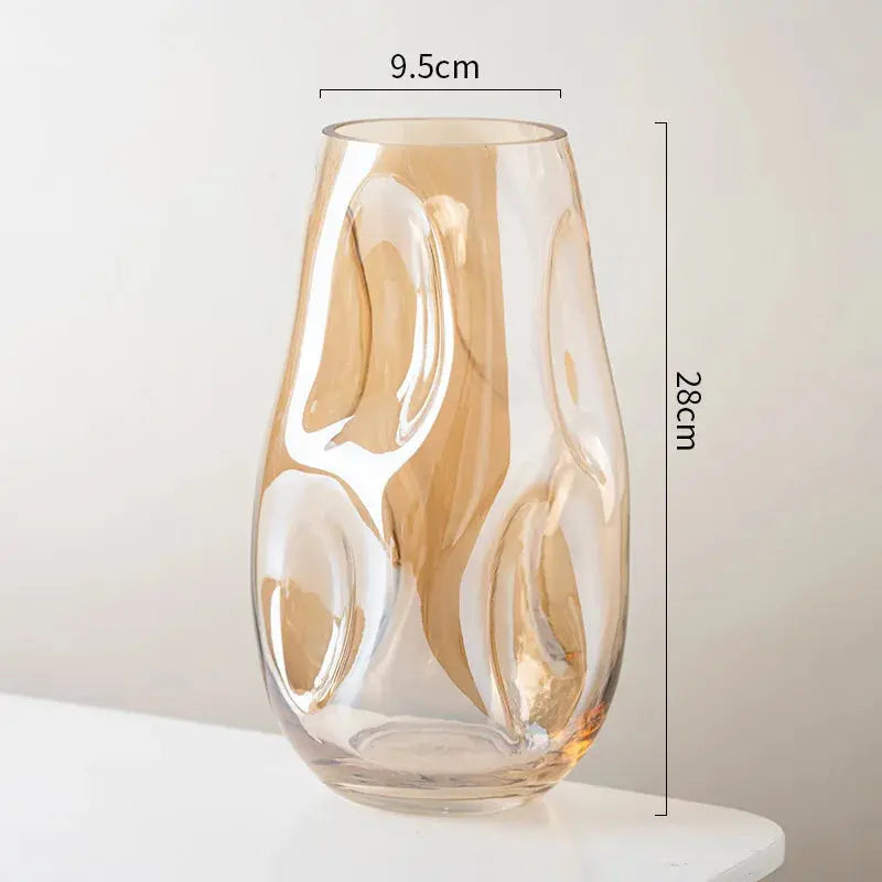 Vaso de Vidro Manchado Minimalista Amaritta