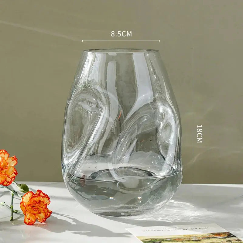 Vaso de Vidro Manchado Minimalista Amaritta