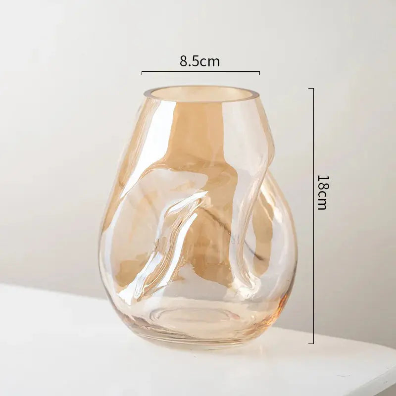 Vaso de Vidro Manchado Minimalista Amaritta