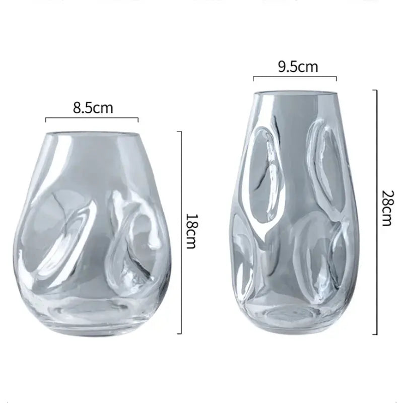 Vaso de Vidro Manchado Minimalista Amaritta