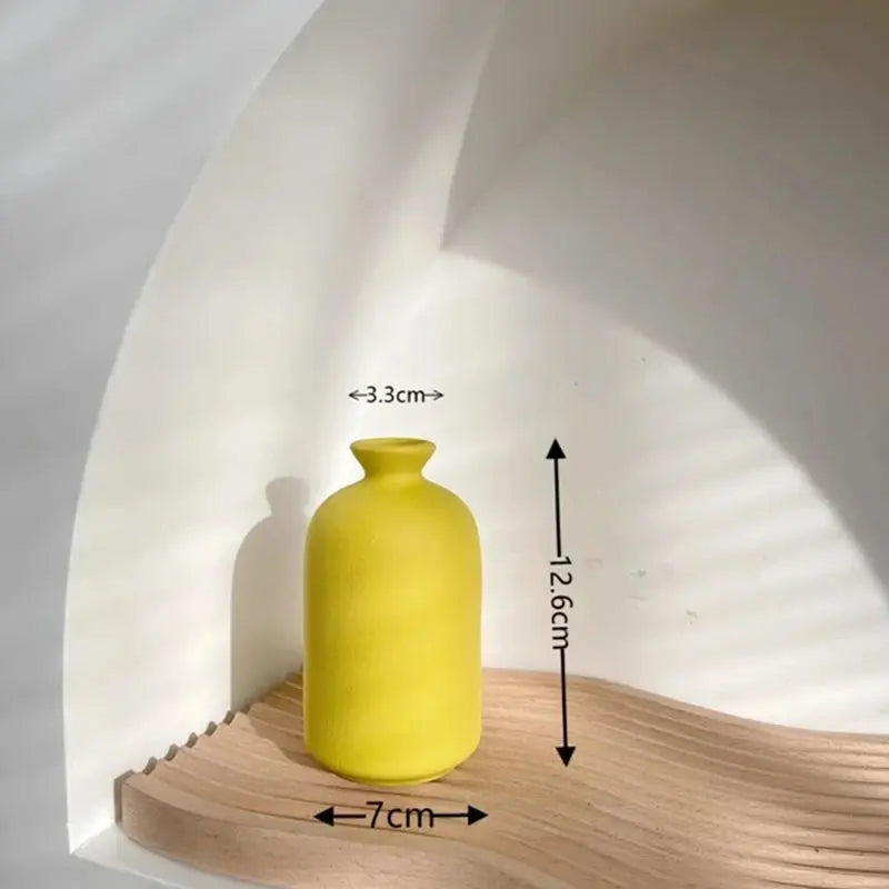 Vasos Decorativos de Cerâmica Amarela Amaritta